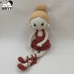 38cm Handmade Girl Knitted Doll Christmas Birthday Easter Valentine's Day Gift for Girls Baby Sleep Doll Home Decoration