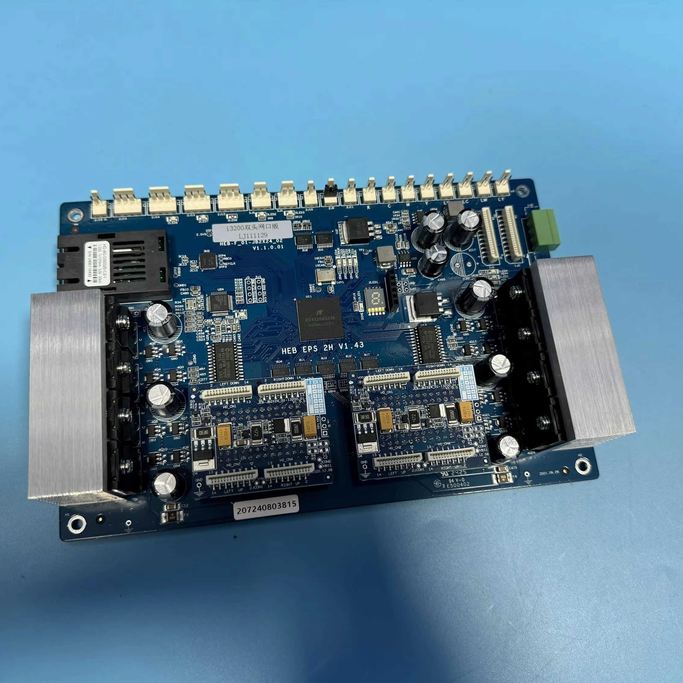 

Zhongye Printer Hoson I3200 Dual Head Carriage Board HEB EPS V1.43 Version with Adapter Board Has a Warranty Period of 3 Months