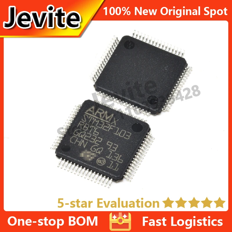 

Jevite 100% New Original electronics Controller IC 103RB STM32F103RBT6 LQFP-64 128KB Flash 32-bit ARM-M3 MCU