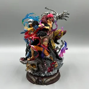 PVC One -Piece -Anime -Figur für Kid, Luffy, Trafalgar 3, Captain Action Costurine, Puppensammlung, Ornament Model, Geschenkspielzeug, 22 cm 8 Hauptverkäufe Trafalgar Law Wano - №7