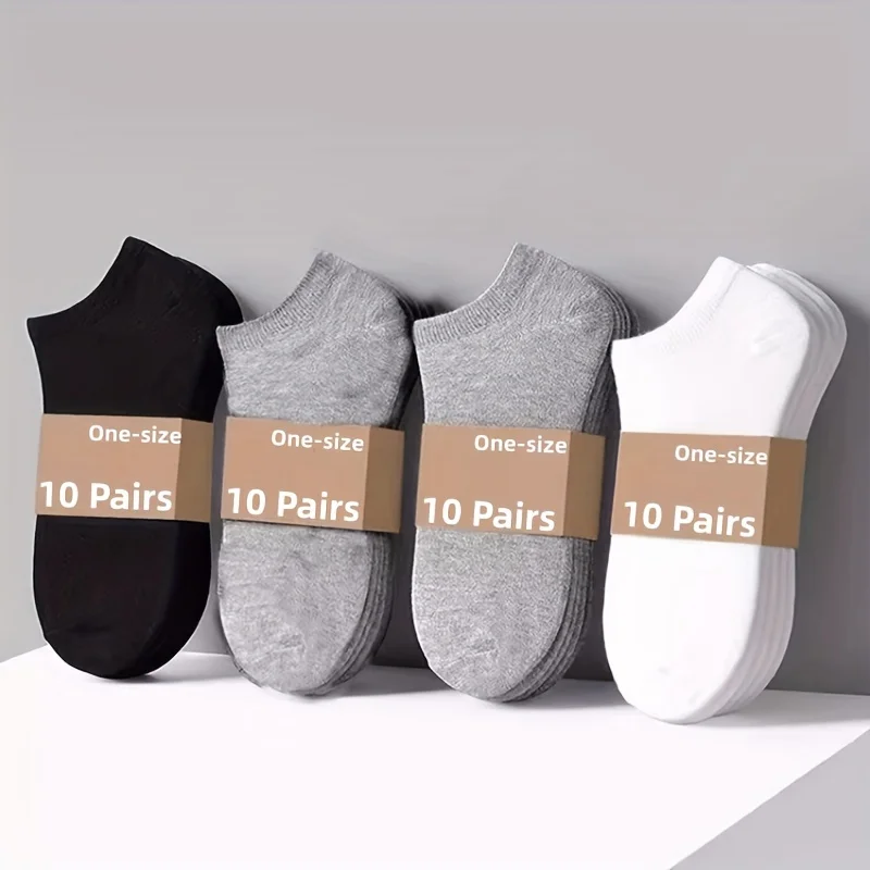 5/10/20/30 Pairs Womens Ankle Men Socks Low Cut Design Comfort Low Tube Sport Short Casual Socks Thin Socks Breathable Polyester