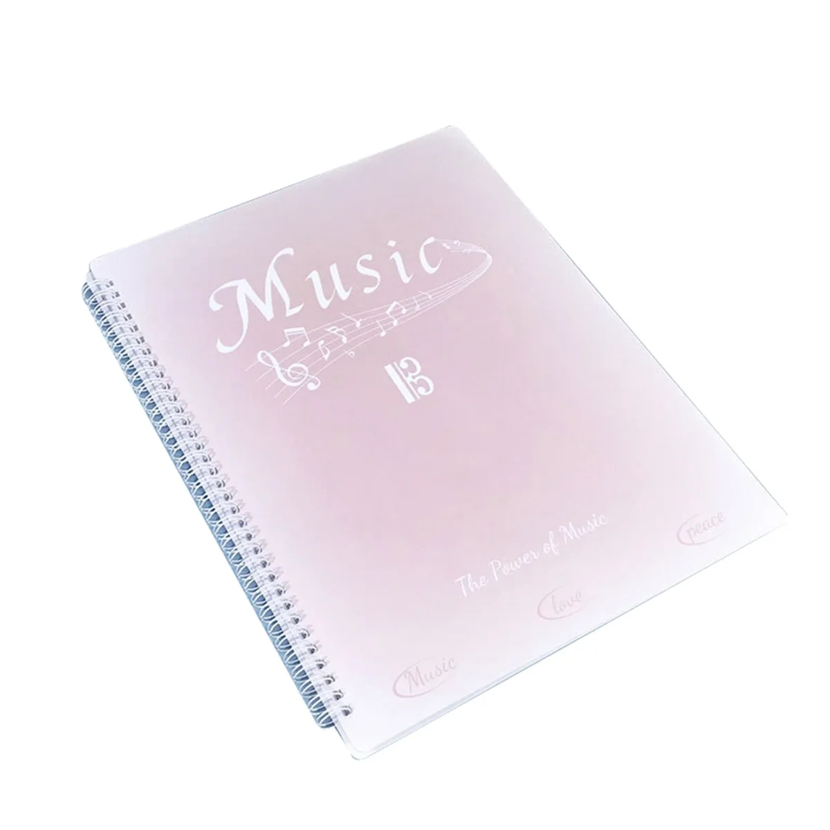 Sheet Music Folder, 40 Pages, Sheet Music/Holder,Fits Letter Size A4, Choir Folder,Gradient Pink