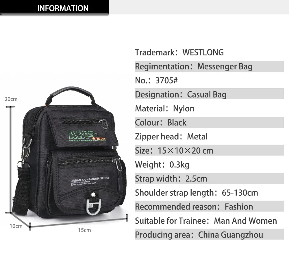 Men Messenger Nylon Bag Outdoor Multifunction Travel bags Waterproof Phone Shoulder Crossbody Pockets 3705 가방 bolsas para hombre