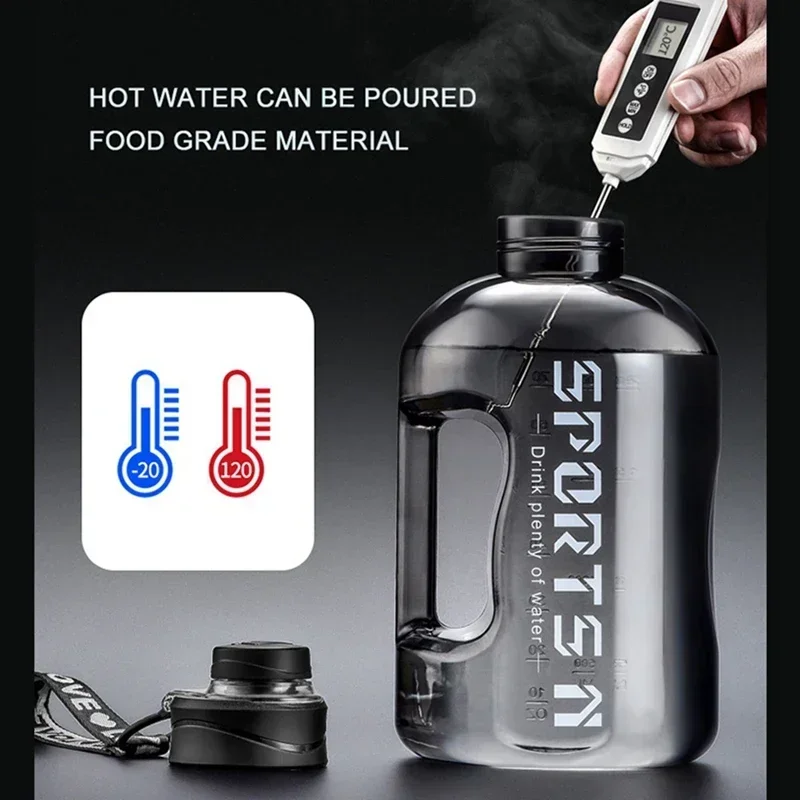 1,7 L/2,7 L Tragbare Große Kapazität Wasser Flasche Sport Wasser Flasche Gym Radfahren Tasse Für Fitness Camping Männer Wasserkocher – Detail 2
