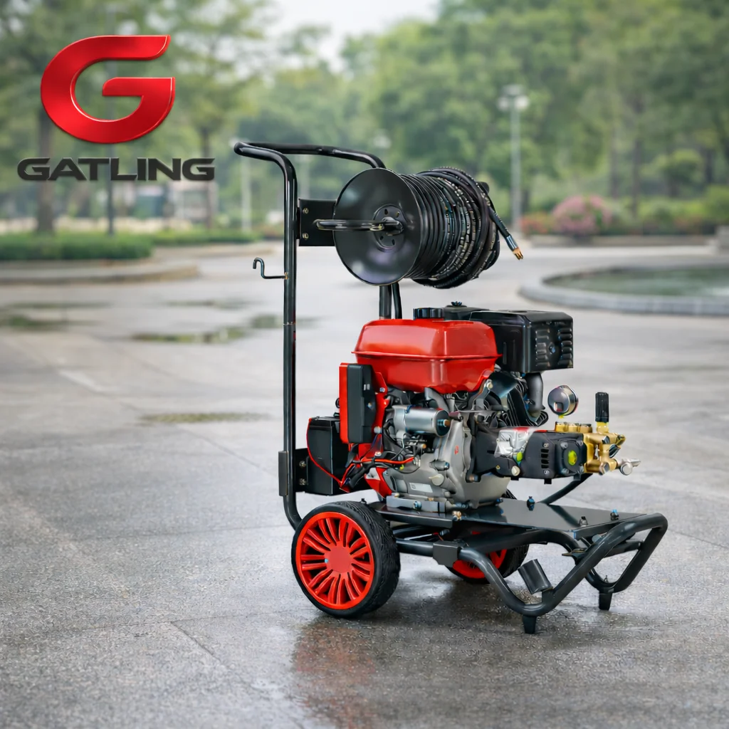 

15HP 150Bar 2200psi Engine Sewer Cleaner for 300mm Pipeline Dredging and off Grid Large Scale Outdoor Floor Wash Tool