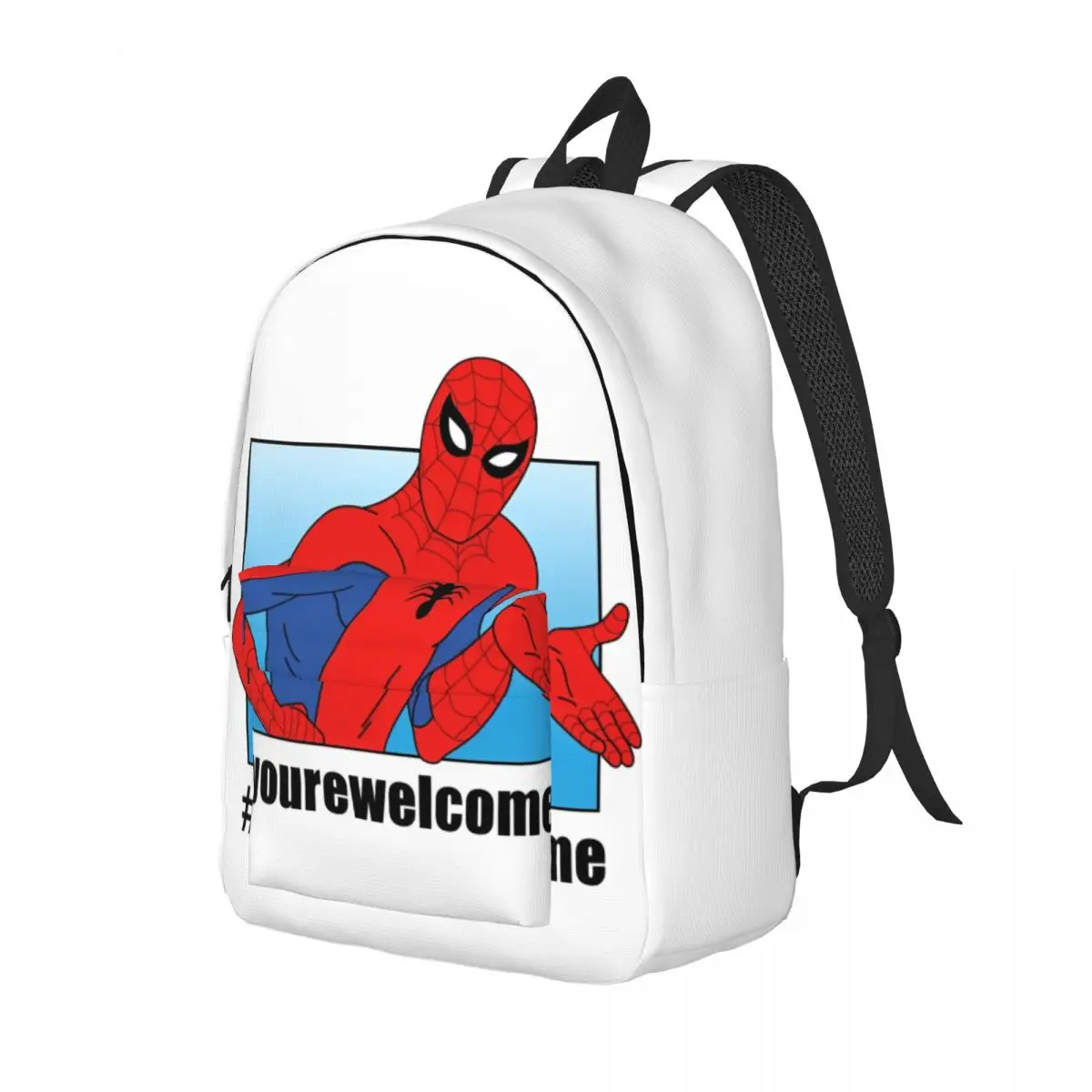 Spider Man yourewelcome Gesture Meme Graphic Backpack Women Soft Backpacks Polyester Style School Bags Travel Colorful Rucksack