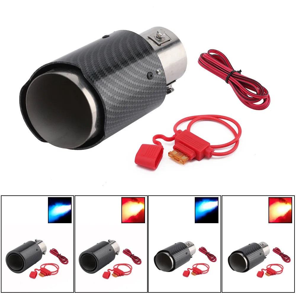 

Cool Spitfire Exhaust Tail Pipe Carbon Fiber Pattern Stainless Steel Modification for Automobiles and Motorcycles