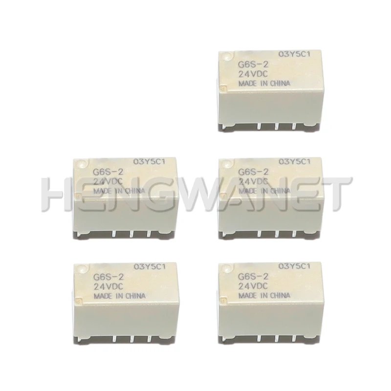 5PCS New G6S-2 3VDC 5VDC 12VDC 24VDC Signal Relay 8Pin DC 3V 5V 12V 24V 2A Mini Signal Switch Relays
