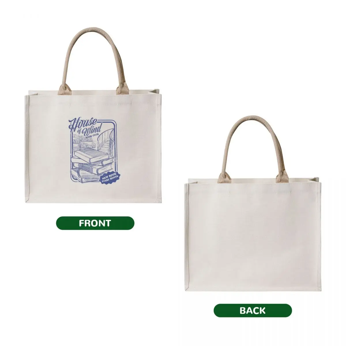 ACOTAR House Of Wind Book Club Tote Bag supermarket folding bag Customizable tote bag Shopper handbag Women's beach bags