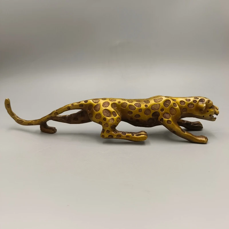 

Little Fairy/ Antique Seiko Brass Cheetah Sculpture Home Statues Garden Pure Copper Crafts Living Room Company Ornaments