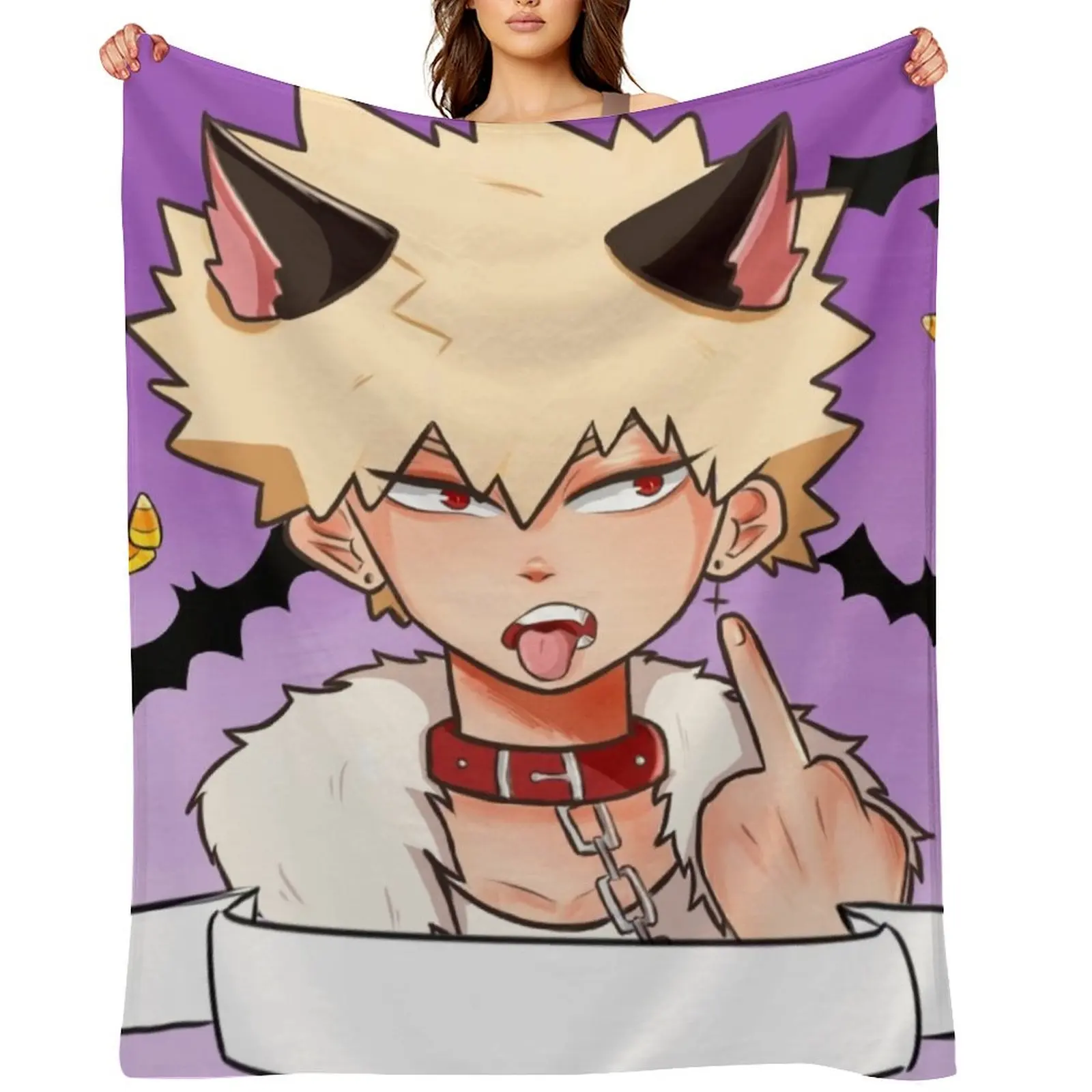 

Bakugo Halloween Throw Blanket Stuffeds For Sofa Thin Travel Tourist Blankets