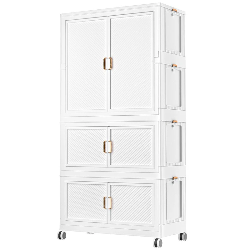 

Folding multifunctional multi-layer thickened household living room dormitory rental house clothing snack storage cabinet