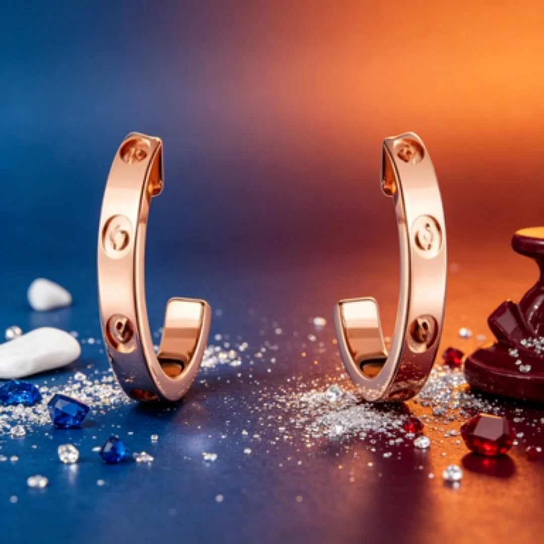 

Minimalist and luxurious rose gold ear buckle, classic and versatile for commuting