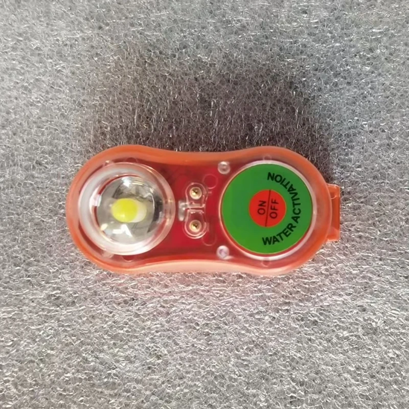 For Adult Child Survival Gear LED Seawater Activated Life Jacket Light Self Lighting Safety Vest Accessory Waterproof Plastic