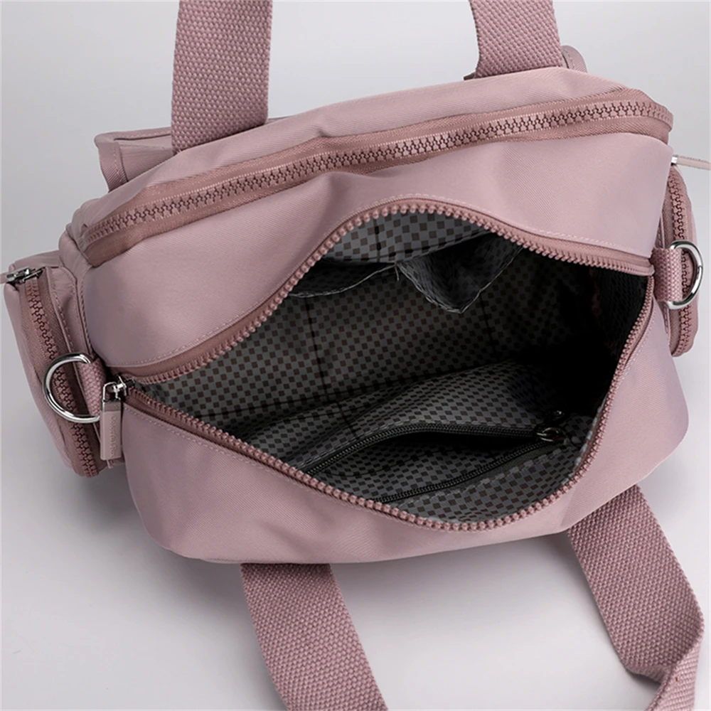 Bolso multifuncional De nailon De alta calidad para Mujer, bandolera De hombro a la moda, Color sólido, novedad De 2022