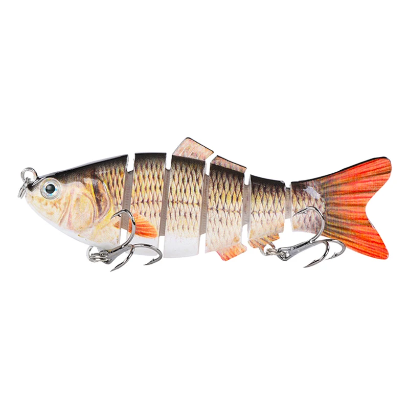 4 Zoll 6 Segmente gegliederte harte künstliche Angelköder Bionic Crankbait Sinking Wobbler Meer Kunststoff Angelzubehör