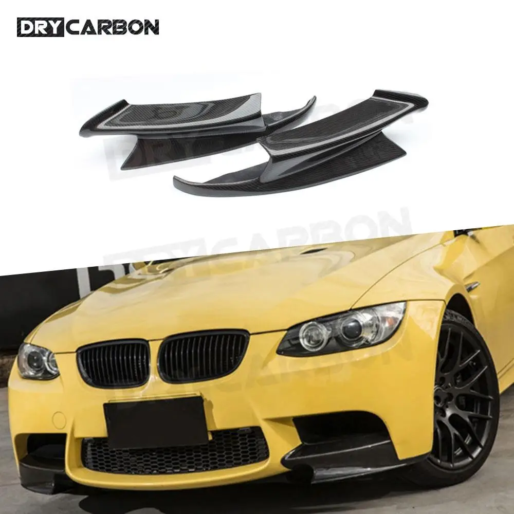 

Forged Carbon Car Front lip Splitters Flaps Cupwings For BMW 3 Series E90 E92 E93 M3 2007-2013 Bumper Trim Covers Carbon Fiber