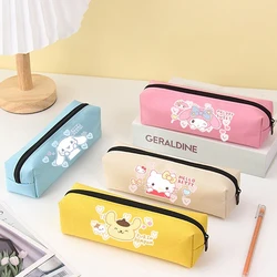 Sanrio Pencil Case Kuromi Cinnamoroll Melody Pu Kawaii Cartoon Pen Bag Student Stationery Box School Supplies Children Toys Gift