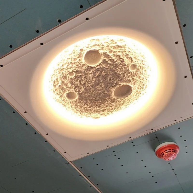 Modern Simple Designed Moon Shaped Creative LED Wall Lamp Bedroom Bedside Light Corridor Living Room Atmosphere Decor Lighting