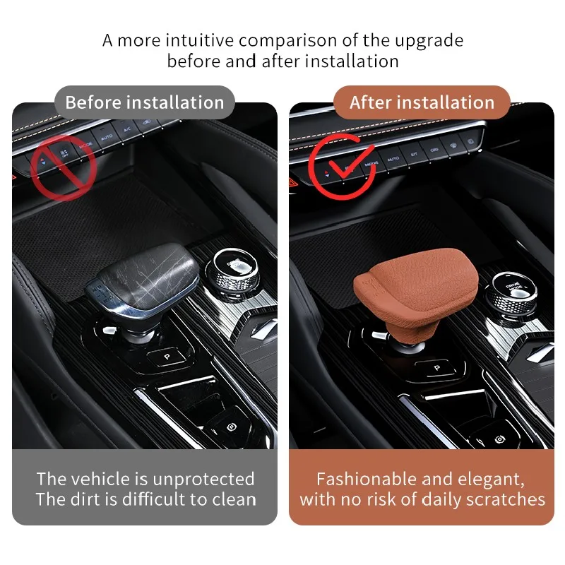 For Geely Preface 2026 Car Gear Shifter Gear Head Panel Protector Cover Transmission Handle Cover Decor Modification Accessories