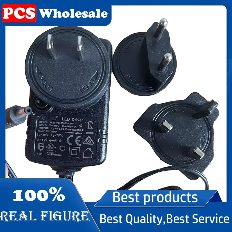 Original AK18WG-0500200DP Power adapter 5.0V2.0A charger US EU UK replaceable plug