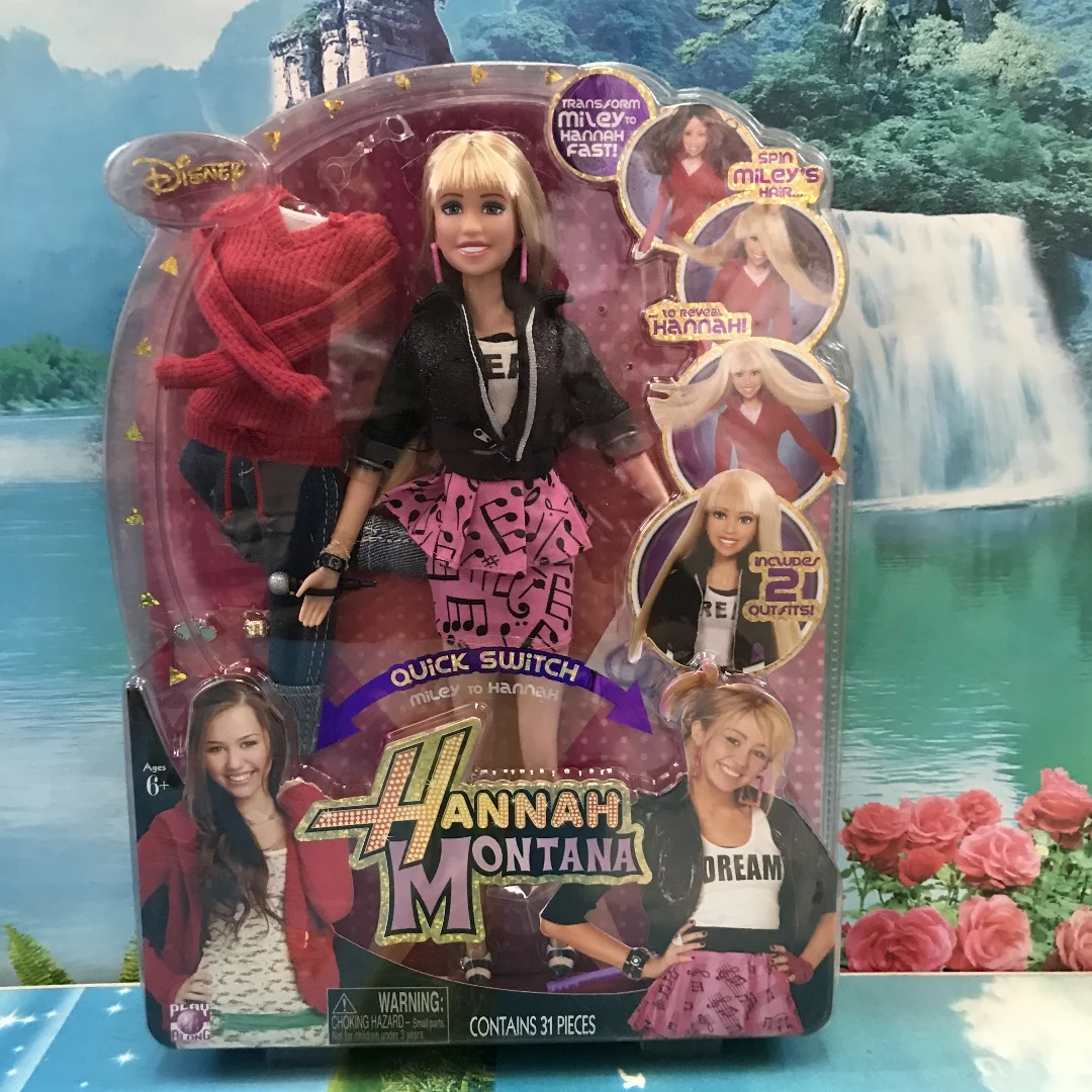 30cm Disney Hannah Montana Pvc Anime Figurine Model Fashion Changing Toys Joint Mobility Doll Children\'s Gifts Birthday Gift