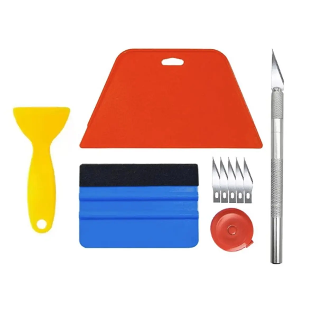 DT35BG 10 PCS Vinyl Wrap Tools, Car Vinyl Wrap Squeegee Smoothing Tools, Window Tint Application Kit with Squeegee, Felt Edge