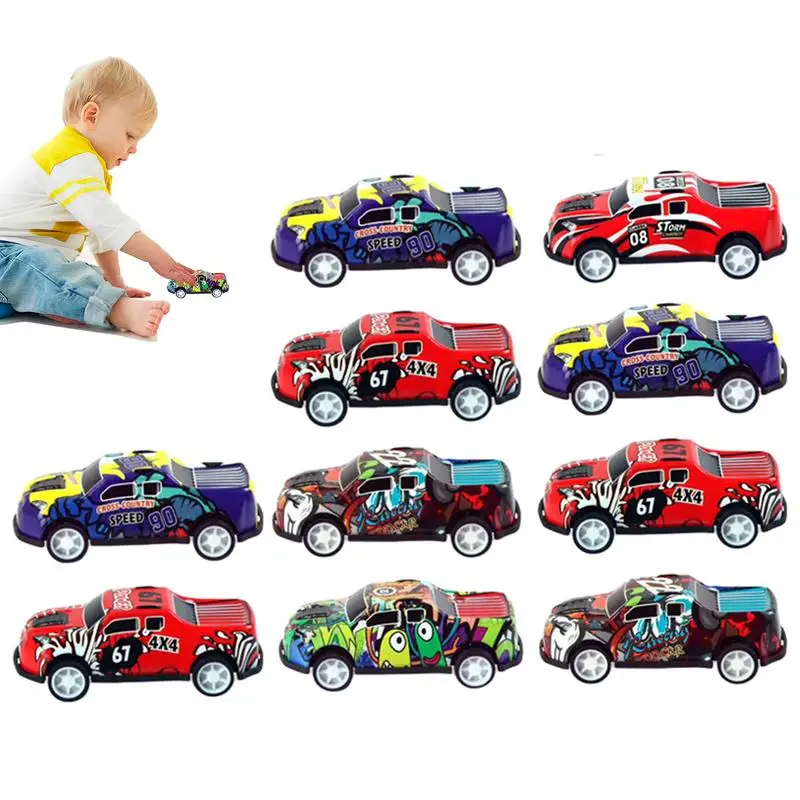 Pull Back Racers Race Car Vehicle Toy 10pcs Pull Back Race Car Bulk Creative Pull Back Race Car Toys Bulk For Birthday And