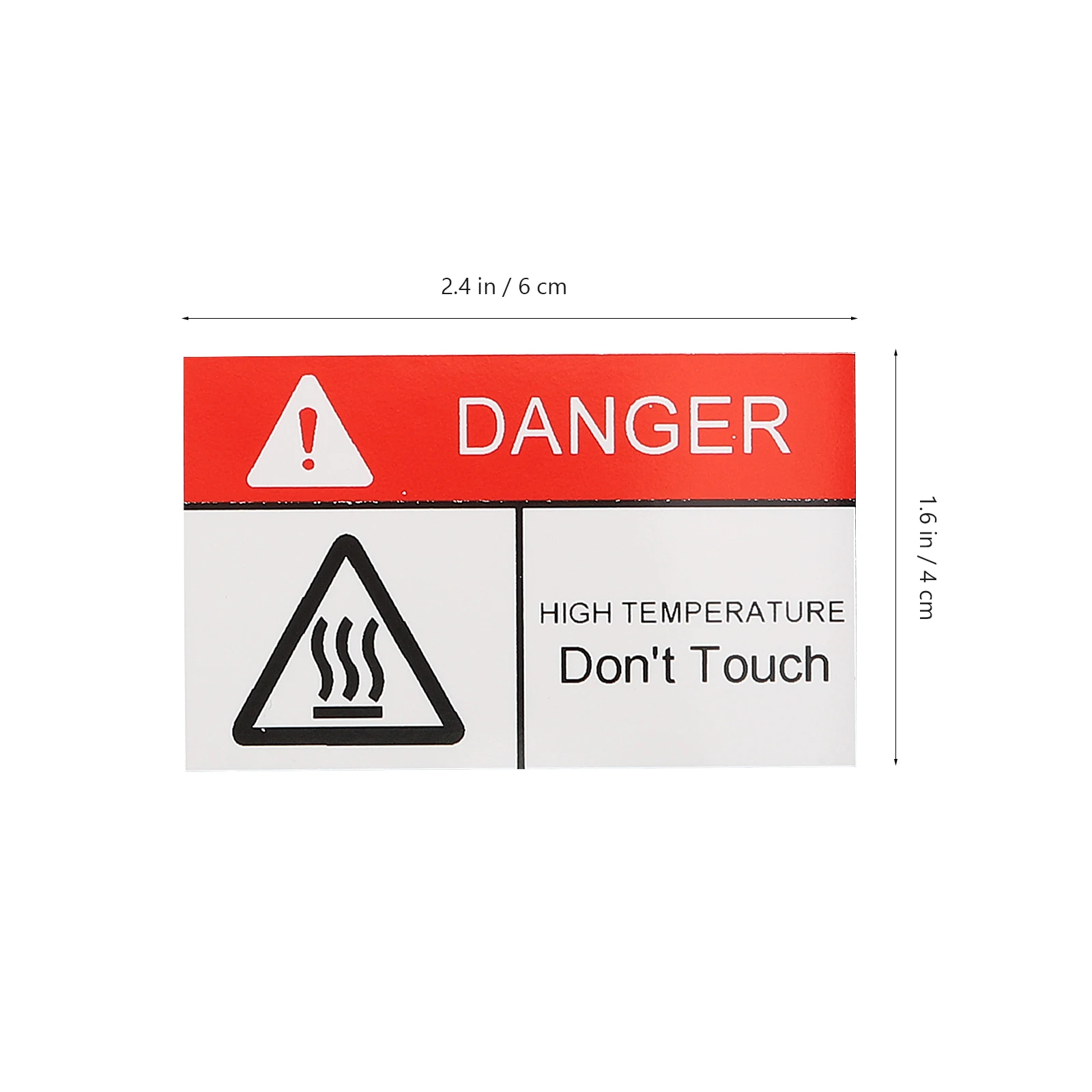 

10 Pcs Touch High Temperature Warning Label Travel Stickers Scald Synthetic Adhesive Sign
