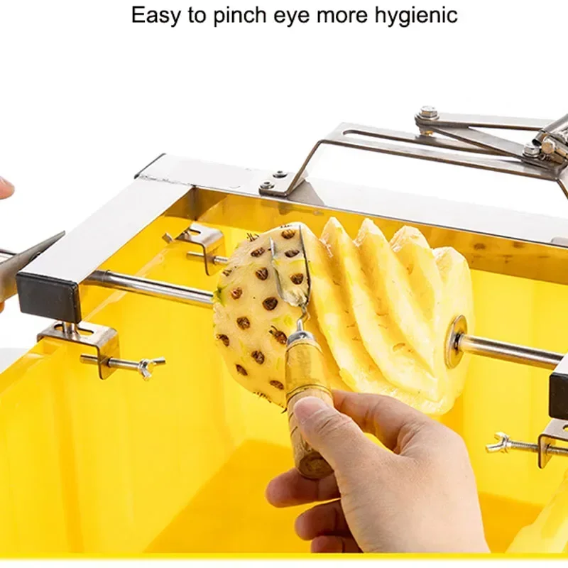 Pineapple Knife Artifact Peeling Machine Stainless Steel Automatic Pineapple Eye Removal Knife Clip Set Tool Machine