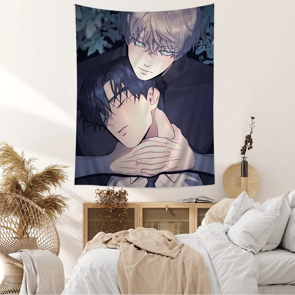 A Three Without Roots M-Manhwa Anime Colorful Tapestry Wall Hanging Bohemian Wall Tapestries Mandala Wall Art Decor