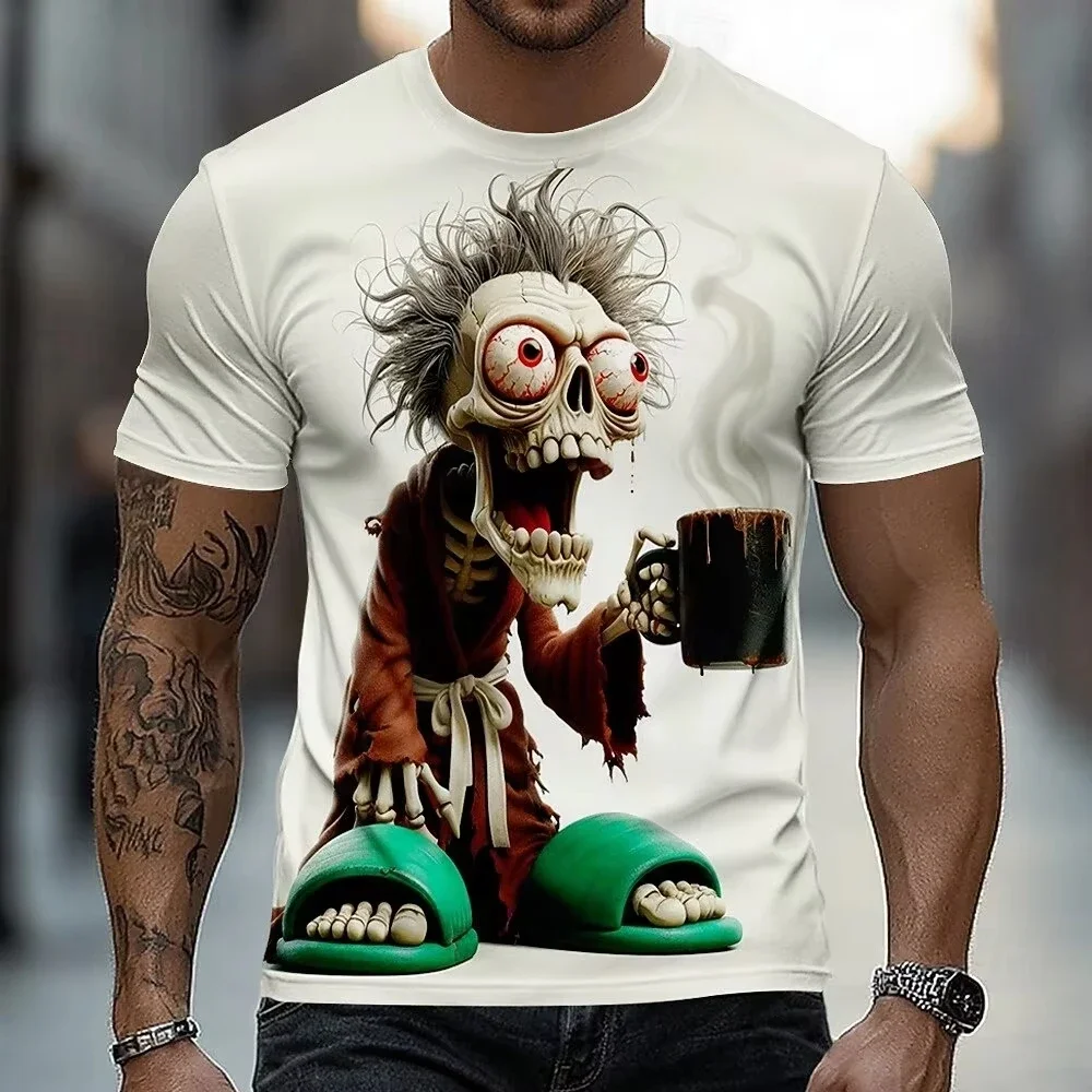 Men's Ombre Old Man T Shirt Short Sleeve T shirt 3D Print Crew Neck Shirt Funny Casual Daily Street Tees Tops