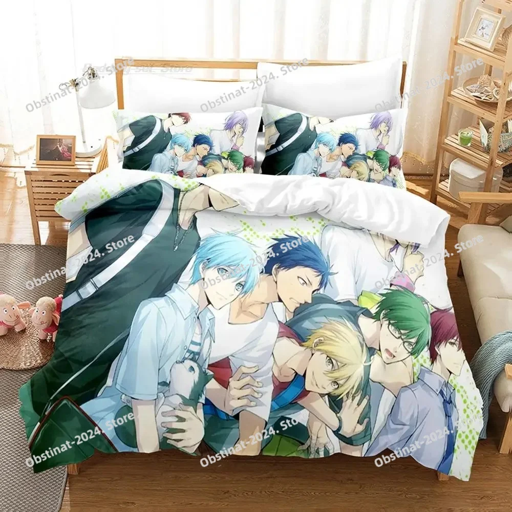 

3D Print Cartoon Kuroko's Basketball Bedding Set Printed Duvet Cover Sheet Pillowcase Bed Soft Quilt Cover Full Queen King Size