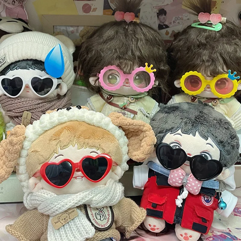 Multi Colors Kids Cute Fashion Sunglasses Doll Accessories for Girls Baby Girl\'s Toy Children Heart Pet Glasses DIY Accessory