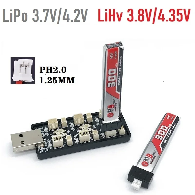 

Зарядное устройство для аккумуляторов 6CH USB 1S LiPo/LiHv 3,7 в/4,2 в 3,8 в/4,35 в, плата адаптера 5 в 2 А, зарядная Плата USB для радиоуправляемого дрона, игрушки