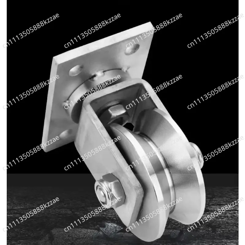 304 201 stainless steel V-shaped U-shaped track roller with plate universal track wheel lifting and sliding door wheel steel