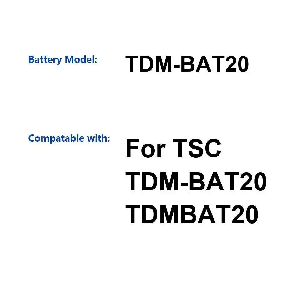 

Сменная аккумуляторная батарея премиум-класса для Tsc Tdm-BAT20 TDMBAT20, 1130 мАч, высокая емкость