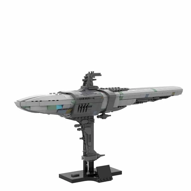 892 шт. Moc MC75 Interstellar Cruiser, средняя модель космического корабля, сделай сам, сборка, строительный блок, игрушка, детский подарок на день рождения