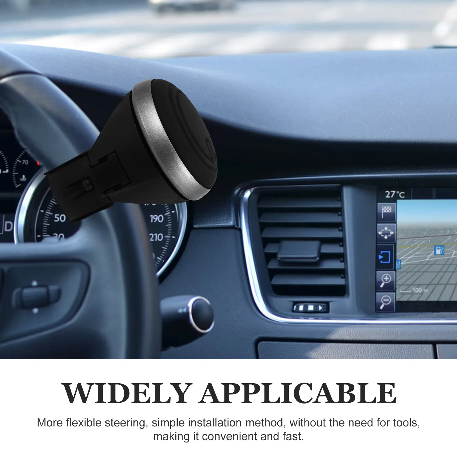 

New 3R Steering Wheel Knob Black Assist Ball Steering Wheel Supplies Bearing Easy Install Universal Compatibility Accessories