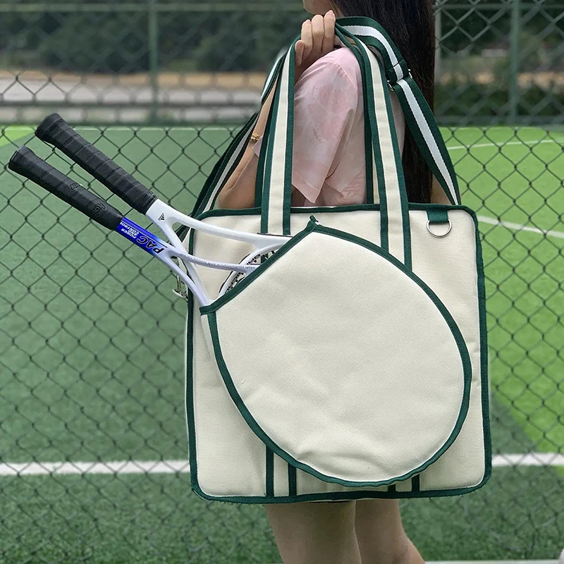 Sportowa torba płócienna w nowym stylu puchowa torba Pickleball Outdoor przenośna sportowa torba tenisowa Crossbody torba na rakietę