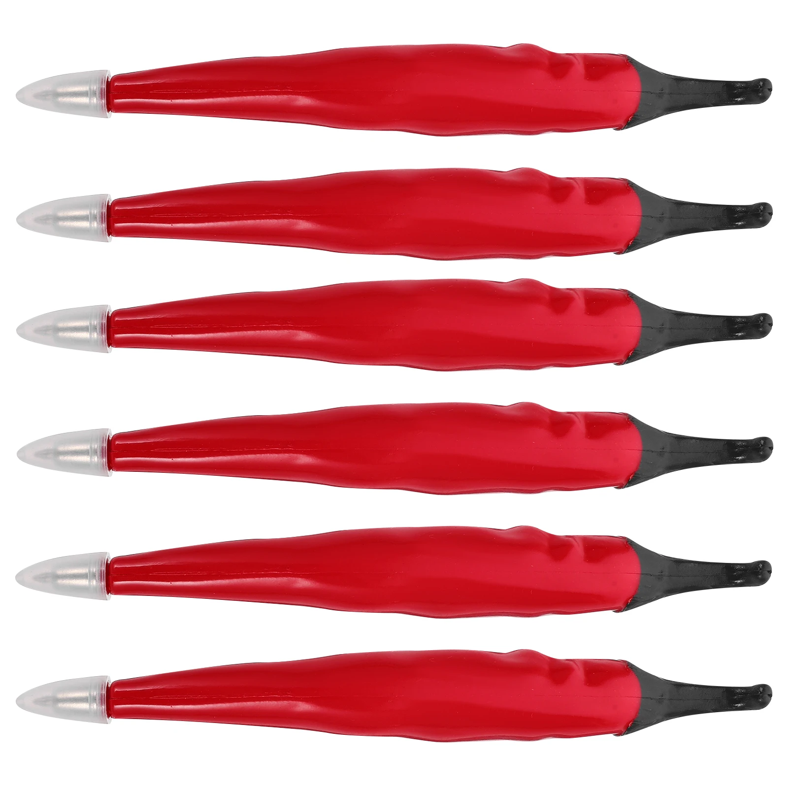 

6pcs Vegetable Shaped Ballpoint Creative Pepper Design Smooth Writing Pens Kids School Stationery Party Gifts Decorative