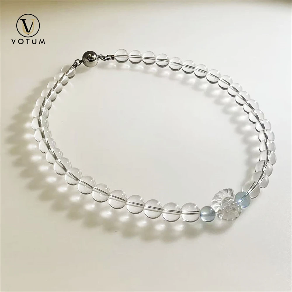 votum-natural-clear-quartz-conch-shape-aquamarine-beads-necklace-for-women-white-crystal-chakra-healing-birthday-gift-jewely