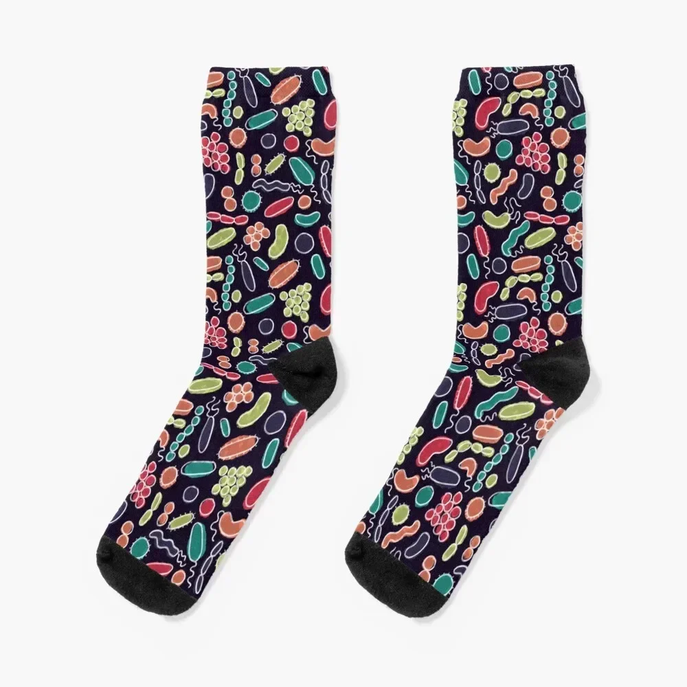 

Painted Microbes - Dark Socks essential Heating sock soccer anti-slip Women Socks Men's