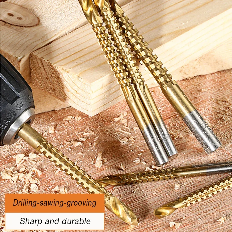 6 قطعة متعددة الوظائف الكوبالت مجموعة لقمة مثقاب تويست الحفر عالية السرعة الصلب الحفر سيراميك الخشب اللكم ثقب المنشار التدريبات المعدنية