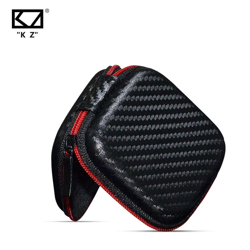 Custodia per portabilità quadrata originale KZ Borsa per auricolari cablata Auricolari per telefoni cellulari comuni Mini scatola per cuffie portatili Microfono
