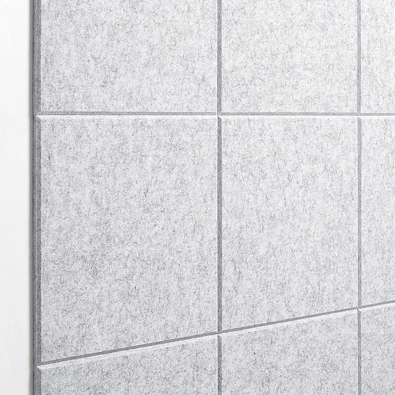 30cm Square Thick Felt Board 3D Self-adhesive Acoustic Panel Felt Wall Sticker Display Board School KTV Environmental Innovation