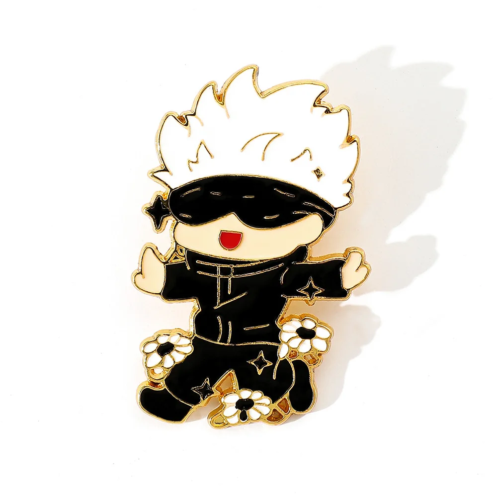 

Gojo Satoru anime brooch, cute cartoon character pin, backpack, hat cosplay accessory