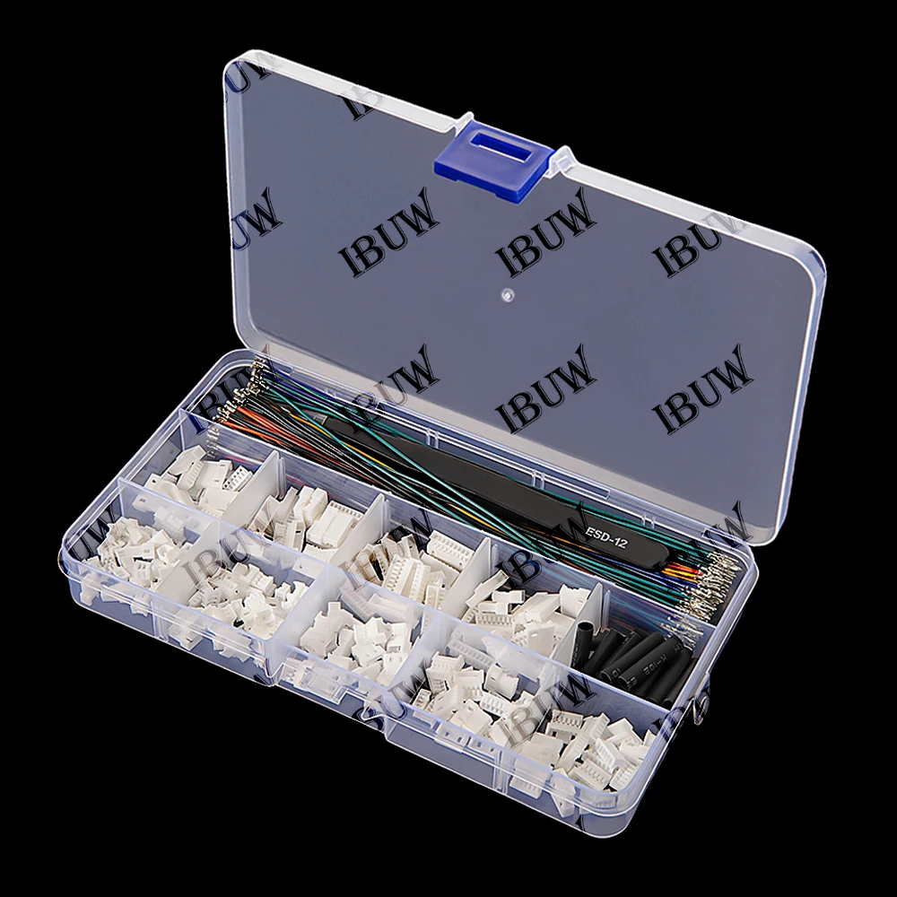 

Набор образцов разъемов MX1.25MM: штекеры и гнезда 2P/3P/4P/5P/6P/7P/8P/9P/10P, клеммные провода, термоусадочная трубка, пинцет