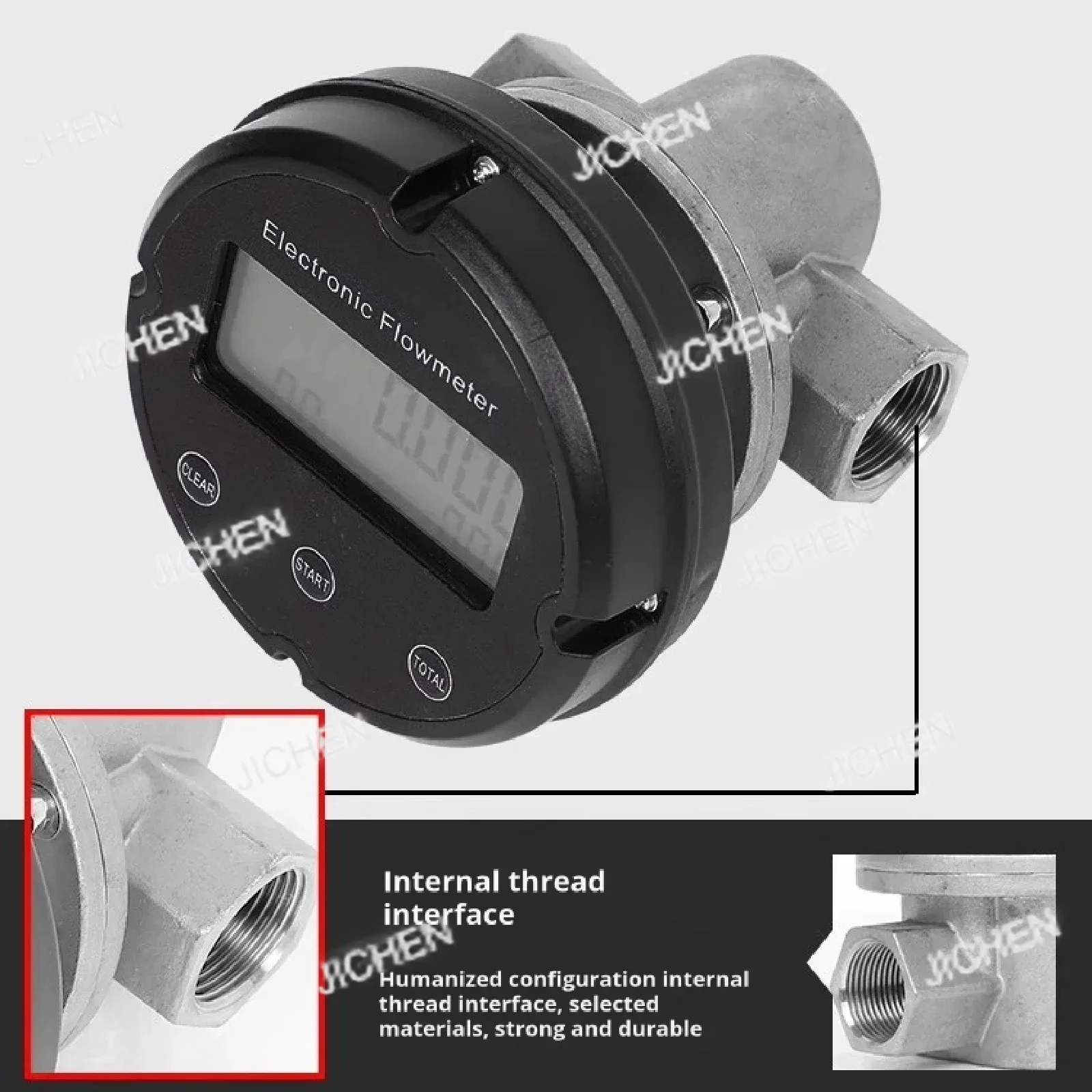1 Inch Oval Gear Flow Meter Electronic Digital Fuel Oil Diesel Meter High Precision Liquid Counter