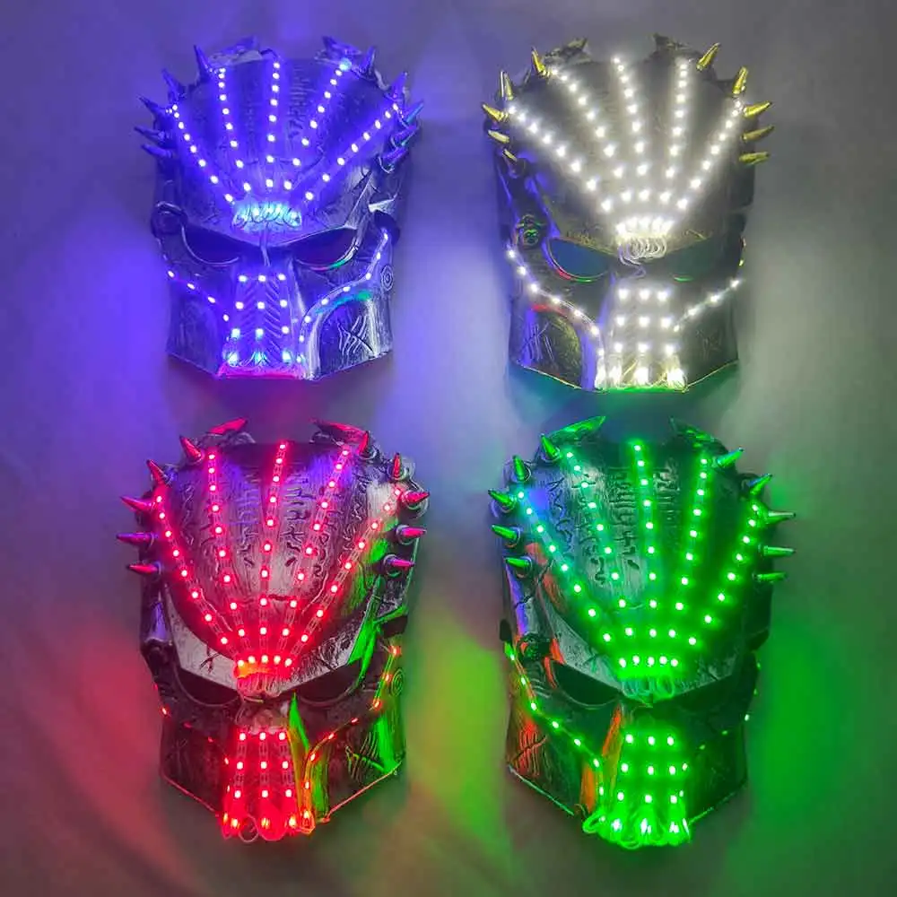 

New Year Glitter mask Glow-in-the-dark Christmas party Show Mask Festive Event Halloween rechargeable mask ornament